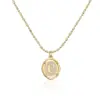 Wholesale Simple Style Letter Copper Gold Plated Pendant Necklace 1 Piece