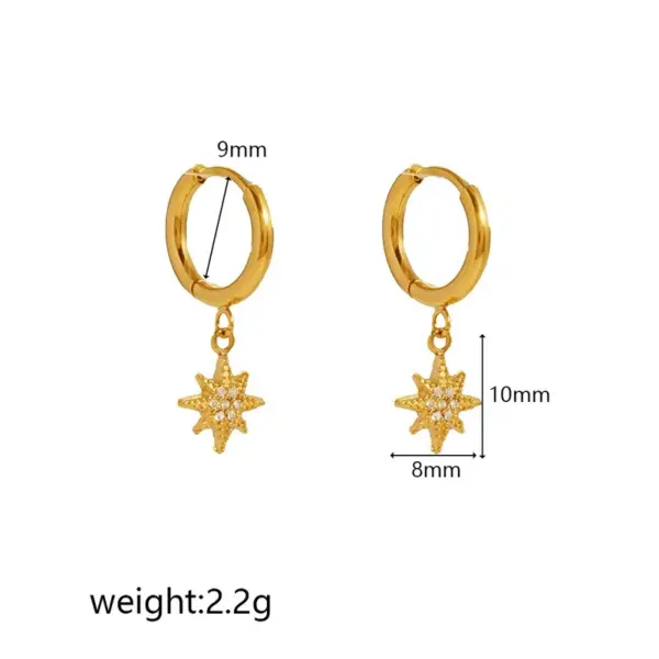 Wholesale Vintage Multi-Element 304 Stainless Steel Inlaid Diamond Butterfly Heart Flower DIY Necklace Hand Letter Ocean Vacuum Electroplated Medical Steel Hypoallergenic Asymmetric Tea Watermelon Coffee Stone Artificial Crystal Rhinestone Earrings For Women
