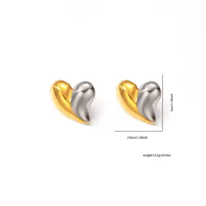 Color Matching Love Heart Earrings