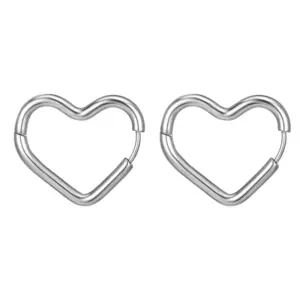 N Peach Heart Ear Clip Steel One