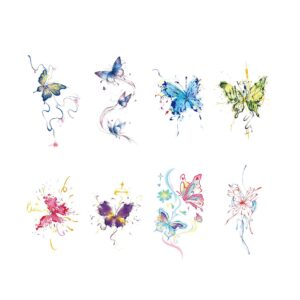 Color Butterfly (8 for a set) / 6x10 cm