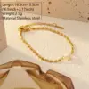 Wholesale 304 Stainless Steel Freshwater Pearl Geometric Ion Plating (IP) Pearl 18K Gold Plated Simple Style Classic Style Streetwear Waterproof Non Tarnish Inlay Jewelry Set