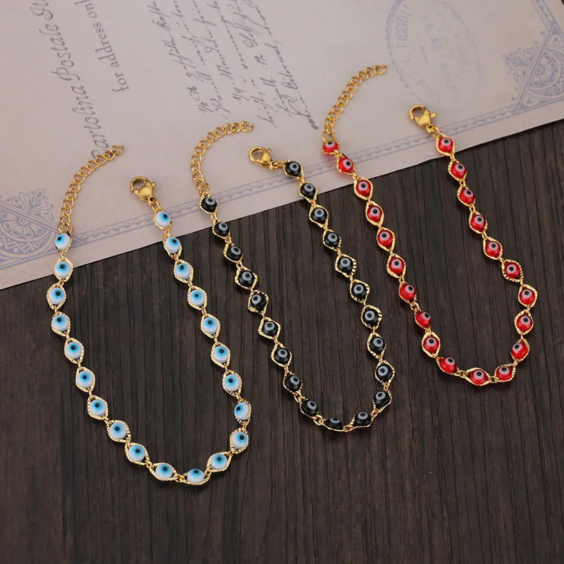 Wholesale Copper 18K Gold Plated Fashion Eye No Inlaid Bracelets
