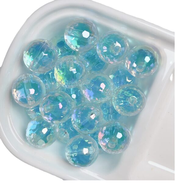 Wholesale 16mm High goods uv cut surface candy heart disco jumping beads straight hole beaded diy mobile phone chain keychain material jewelry accessories