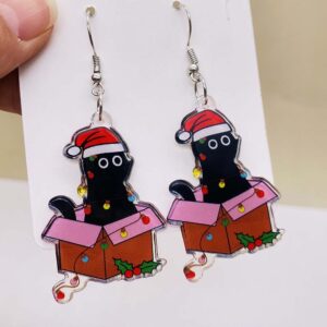Creative Acrylic Earrings for Christmas - 014