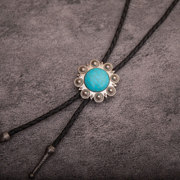 Wholesale Turquoise Pattern Alloy Accessories Polo Tie Fashion Collar Necklace