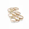 Wholesale PVD Coated 18K Gold Real Gold Plated Number 201 Stainless Steel Fashion Waterproof Non Tarnish Open Ring