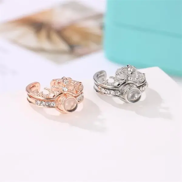 Wholesale Copper Plating Crown Artificial Gemstones Copper Rings