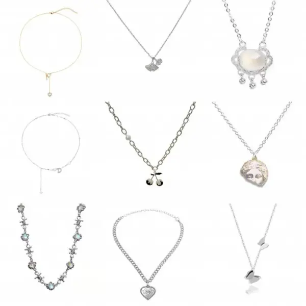 Wholesale Water Plating Gold Plated Silver Letter Moon Butterfly Alloy Romantic Simple Style 201 Stainless Steel Necklace