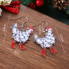 Wholesale Christmas Lights Hen Patchwork Acrylic Earrings