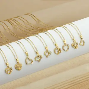 Rose Gold Heart Necklace N0456R