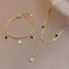 PVD Coated Real Gold Plated Star 304 Stainless Steel Fashion Waterproof Non Tarnish Bracelets Necklace