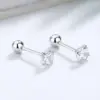 1 Pair Simple Style Geometric Plating Stainless Steel Zircon Ear Studs