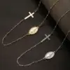 Wholesale 304 Stainless Steel 18K Gold Plated Raw Steel XUPING Simple Style Human Cross Necklace