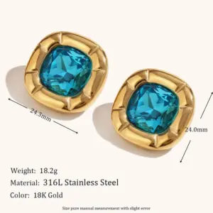 Blue Diamond Earrings