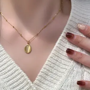 White Opal Gold Necklace