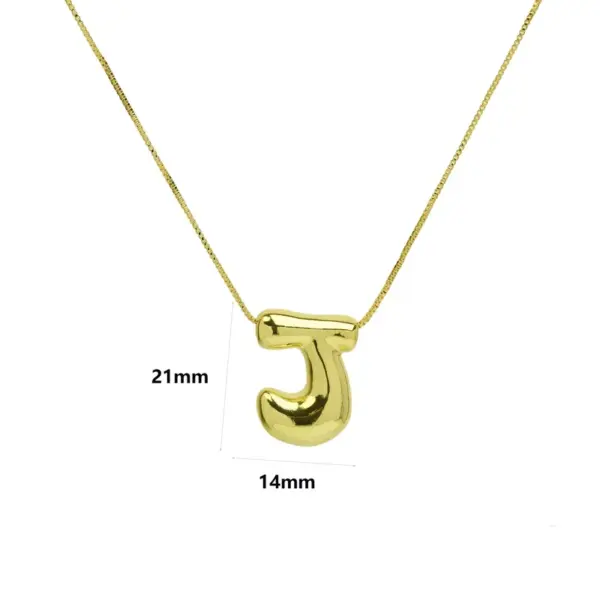 Wholesale Copper 18K Gold Plated Simple Style Letter Plating Pendant Necklace