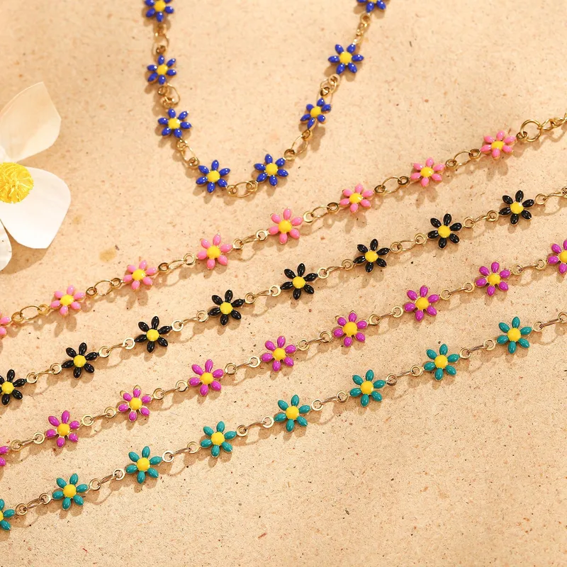 Wholesale Elegant Flower Stainless Steel Plating Bracelets
