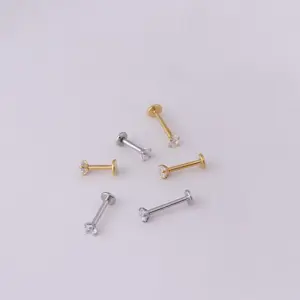 316L Stainless Steel Lip Rings Geometric Waterproof Non Tarnish Surgical Steel Unisex