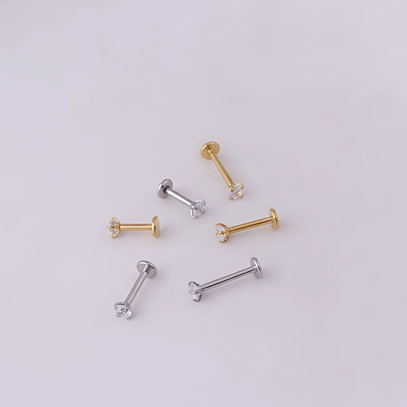 Wholesale 316L Stainless Steel Lip Rings Geometric Waterproof Non Tarnish Surgical Steel Unisex