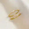 Wholesale 1 Piece Retro Heart Shape Copper Inlay Zircon Open Ring