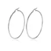 Wholesale 1 Pair Fashion Solid Color Stainless Steel Hoop Earrings
