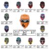 Wholesale Sports Embroidered Fabric Patch American Football Mask Embroidered Patch