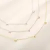 Wholesale PVD Coated 18K Gold Plated Solid Color Stainless Steel MAMA Simple Style Waterproof Non Tarnish Necklace