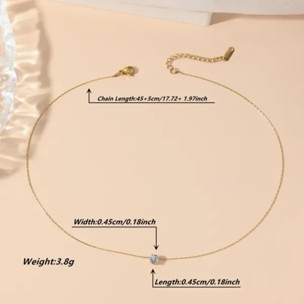 Wholesale Real Gold Plated 18K Gold Solid Color 304 Stainless Steel Elegant Classic Style Waterproof Non Tarnish 304 Stainless Steel