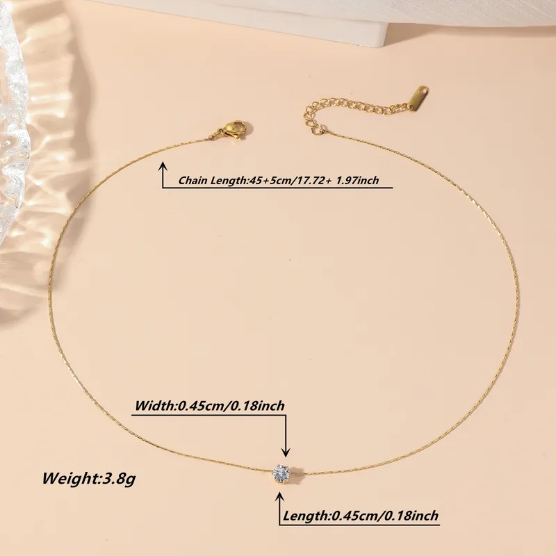 Wholesale Real Gold Plated 18K Gold Solid Color 304 Stainless Steel Elegant Classic Style Waterproof Non Tarnish 304 Stainless Steel