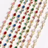 Wholesale Trendy Color Zirconia Branch Bracelet Copper Material Leaf Wave Bohemian Style Women's Jewelry Accessories Hand Chain