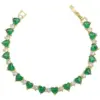 Wholesale Simple Style Heart Shape Copper Plating Zircon Bracelets 1 Piece