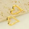 Wholesale 1 Pair Simple Style Heart Shape Plating Stainless Steel Titanium Steel 18K Gold Plated Ear Studs