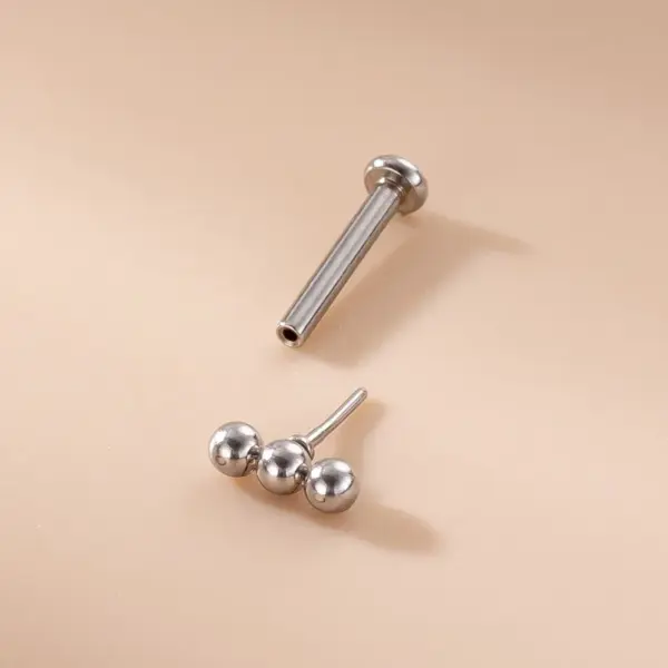 1 Piece 316L Stainless Steel Lip Rings Geometric Waterproof Non Tarnish Surgical Steel