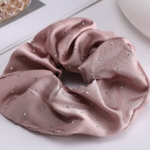 Hot Drill Colon Hair Ring Pink