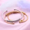 Wholesale Simple Style C Shape Solid Color Stainless Steel Plating Cuff Bracelets