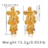 Wholesale 1 Pair Romantic Flower Plating Copper 18K Gold Plated Drop Earrings