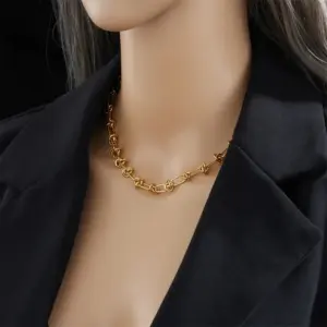 Wholesale Jewelry Fashion Solid Color 304 Stainless Steel 18K Gold Plated Plating Stainless Steel Jewelry Sets