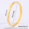 Wholesale PVD Coated Real Gold Plated 18K Gold Solid Color 304 Stainless Steel Simple Style Waterproof Non Tarnish 304 Stainless Steel Bangle