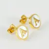 Fashion Letter Titanium Steel Plating Ear Studs 1 Pair
