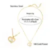 Wholesale Jewelry Elegant Heart Shape Stainless Steel Zircon Hollow Out Pendant Necklace