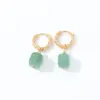 PVD Coated Gold Plated Square 304 Stainless Steel Natural Stone Casual Vintage Style Simple Style Waterproof Non Tarnish Drop Earrings