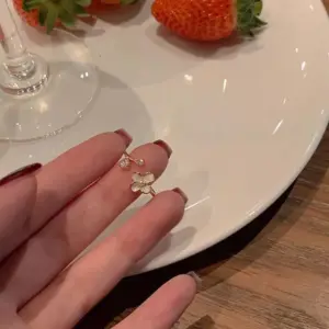 Oil-Spot Glaze Flowers Ring / Adjustable Opening