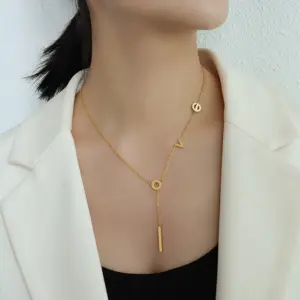 3 Gold# Love Necklace