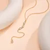 Wholesale Ion Plating (IP) Tassel Chain 201 Stainless Steel Elegant Streetwear Waterproof Non Tarnish 201 Stainless Steel Pendant Necklace