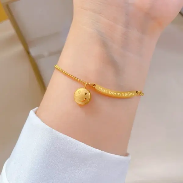 Wholesale PVD Coated Real Gold Plated Constellation Titanium Steel Cartoon Style Waterproof Non Tarnish Bracelets