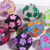 Wholesale Acrylic flower straight hole loose beads DIY accessories