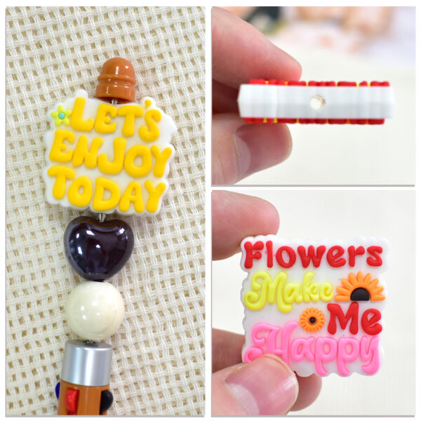 Wholesale cartoon PVC soft thick patch perforated DIY beads