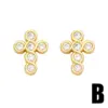 Wholesale 1 Pair Cute Sweet Heart Shape Pineapple Butterfly Plating Inlay Copper Zircon 18k Gold Plated Ear Studs