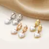 Real Gold Plated Heart Shape 304 Stainless Steel Fashion Waterproof Non Tarnish Drop Earrings